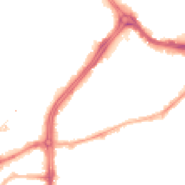 Night-time road noise heatmap for S3 7AY