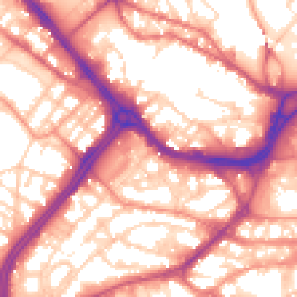 Daytime road noise heatmap for S3 7BA