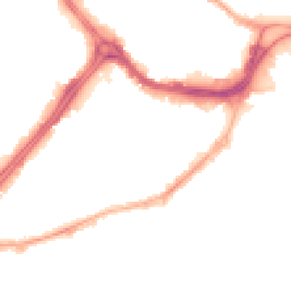 Night-time road noise heatmap for S3 7BD