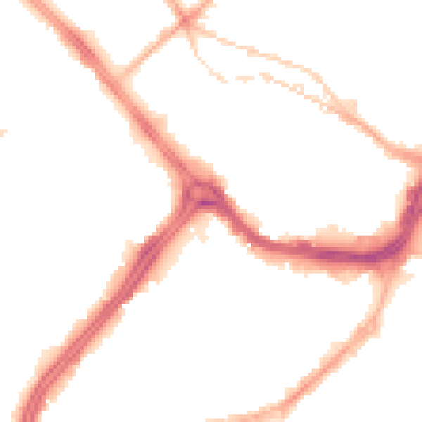 Night-time road noise heatmap for S3 7BE