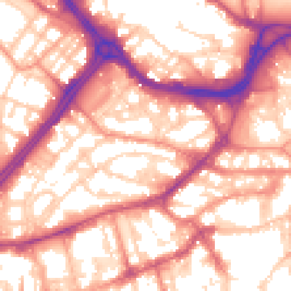 Daytime road noise heatmap for S3 7BQ