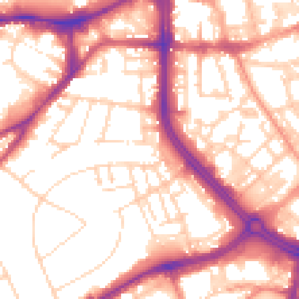 Daytime road noise heatmap for S3 7BR