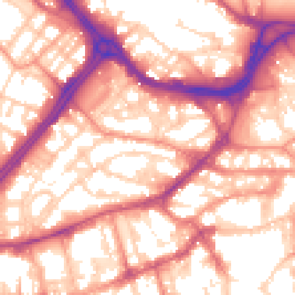 Daytime road noise heatmap for S3 7BT