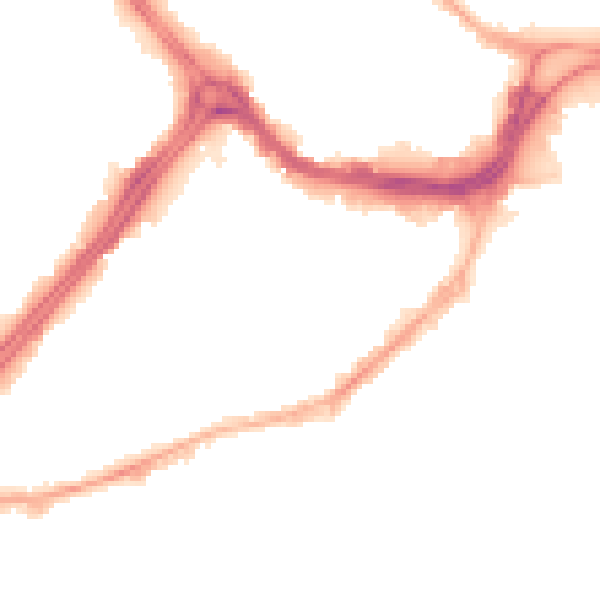 Night-time road noise heatmap for S3 7BT