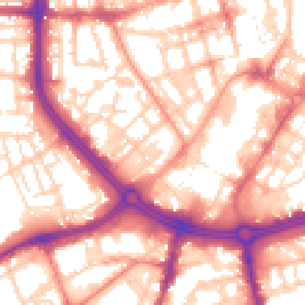 Daytime road noise heatmap for S3 7BW