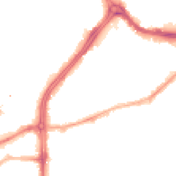 Night-time road noise heatmap for S3 7BY