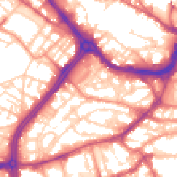 Daytime road noise heatmap for S3 7DD