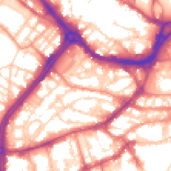 Daytime road noise heatmap for S3 7DE