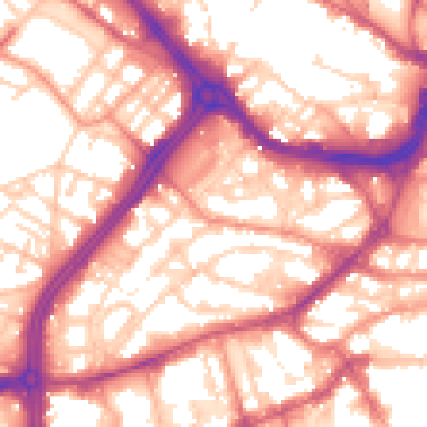 Daytime road noise heatmap for S3 7DJ