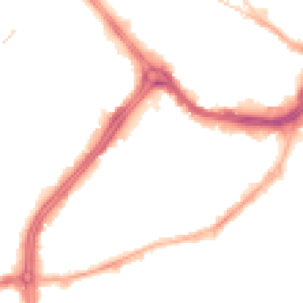 Night-time road noise heatmap for S3 7DN