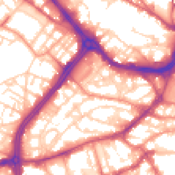 Daytime road noise heatmap for S3 7DP