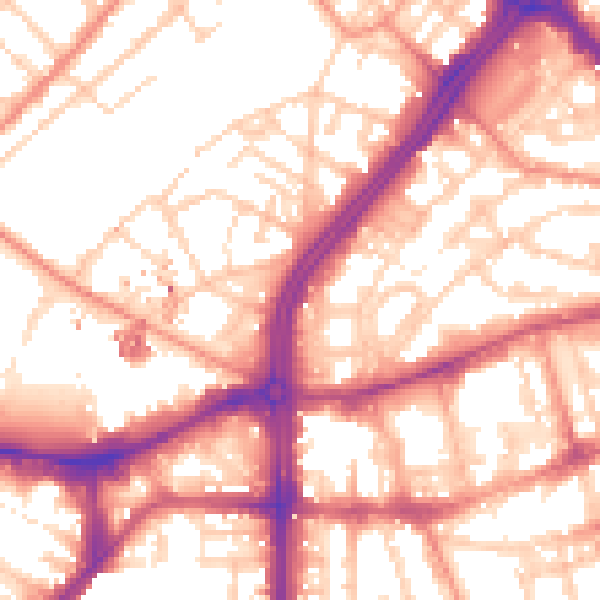 Daytime road noise heatmap for S3 7DX