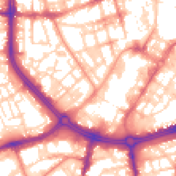 Daytime road noise heatmap for S3 7EB