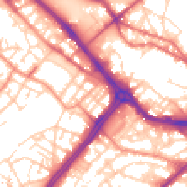 Daytime road noise heatmap for S3 7EF