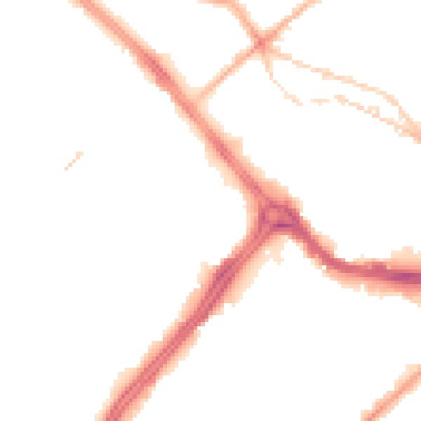 Night-time road noise heatmap for S3 7EF