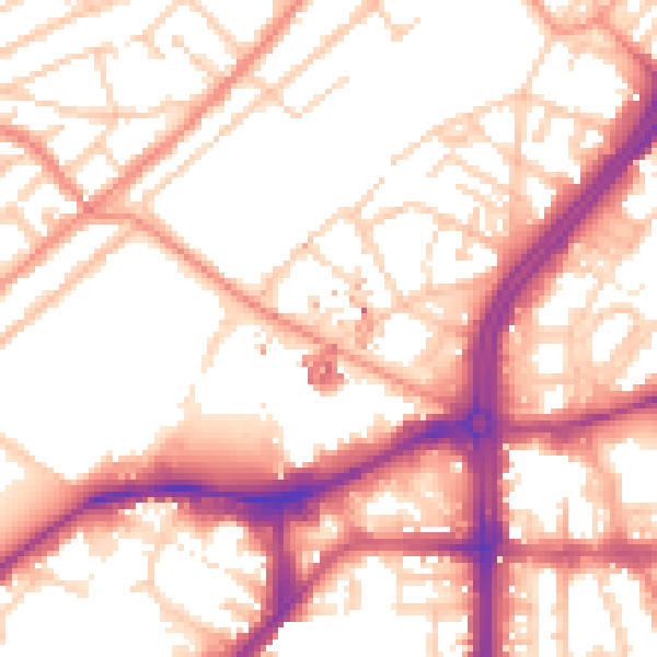 Daytime road noise heatmap for S3 7EL