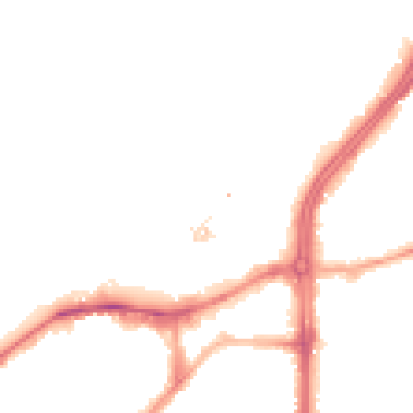 Night-time road noise heatmap for S3 7EL