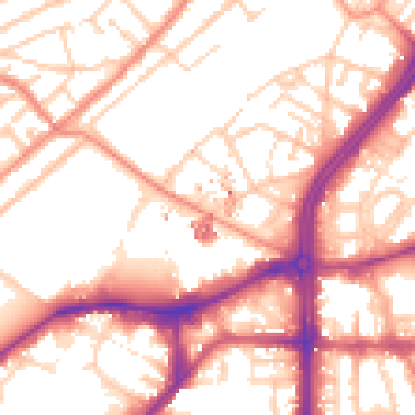 Daytime road noise heatmap for S3 7EN