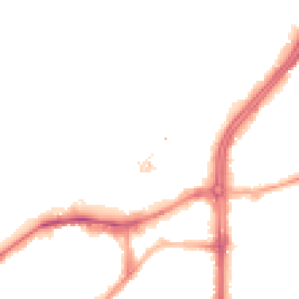 Night-time road noise heatmap for S3 7EN
