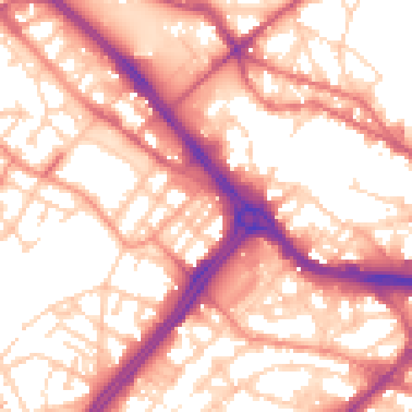 Daytime road noise heatmap for S3 7EQ