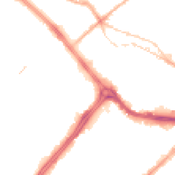 Night-time road noise heatmap for S3 7EQ