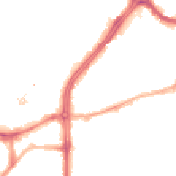 Night-time road noise heatmap for S3 7HN