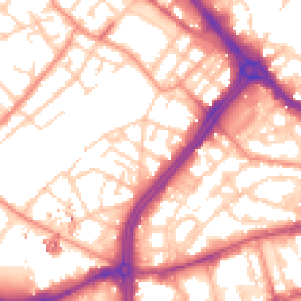 Daytime road noise heatmap for S3 7JN