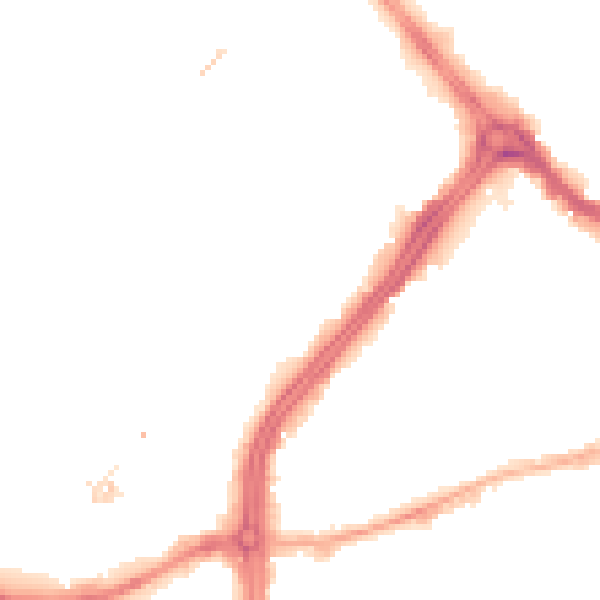 Night-time road noise heatmap for S3 7JN