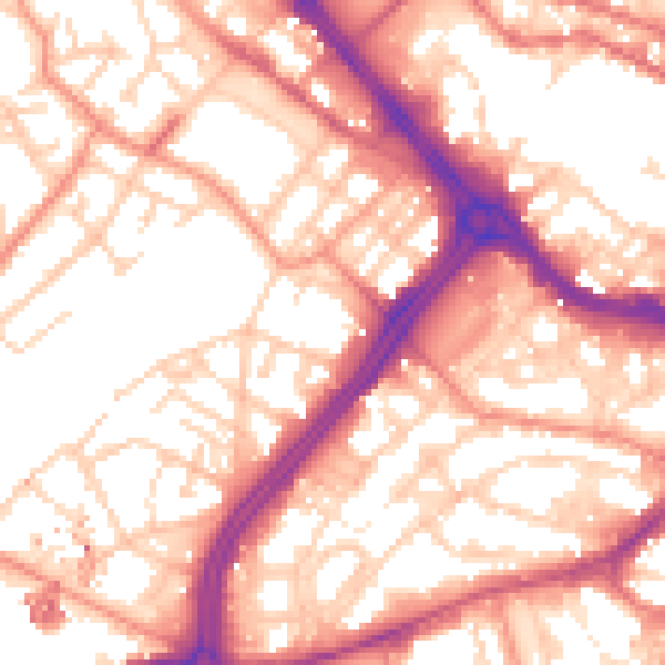Daytime road noise heatmap for S3 7LA