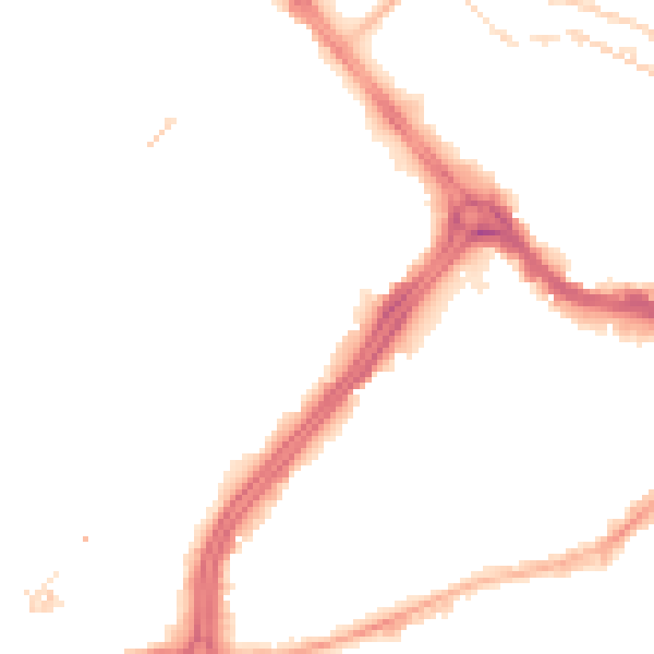 Night-time road noise heatmap for S3 7LA