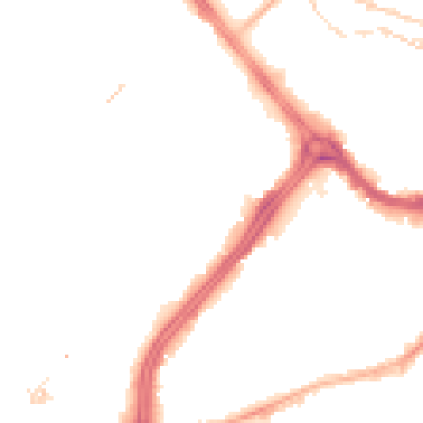 Night-time road noise heatmap for S3 7LB
