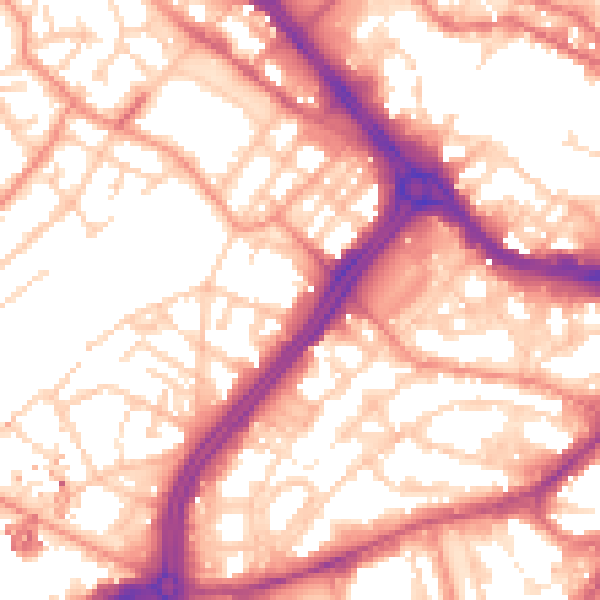 Daytime road noise heatmap for S3 7LD
