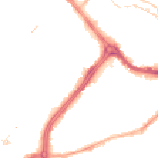 Night-time road noise heatmap for S3 7LD