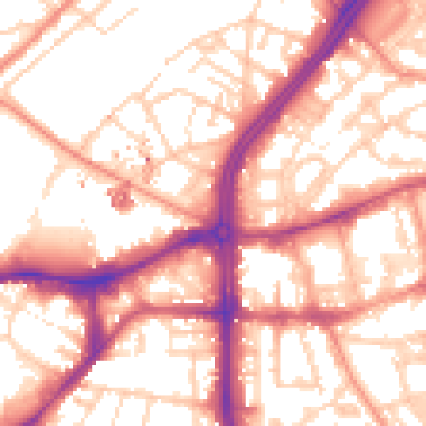 Daytime road noise heatmap for S3 7NF