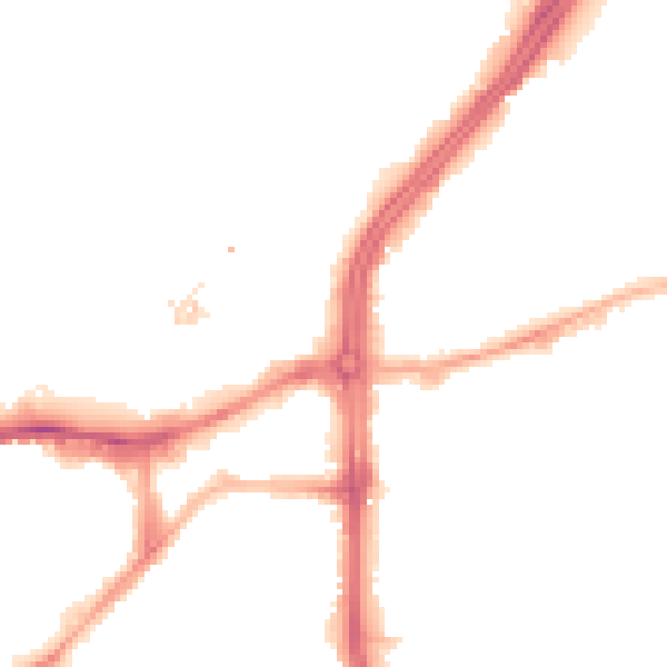 Night-time road noise heatmap for S3 7NF