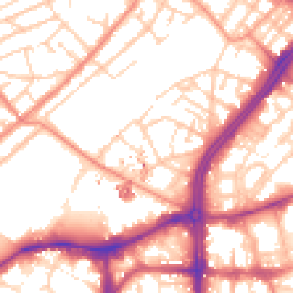 Daytime road noise heatmap for S3 7NW