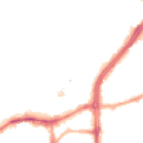 Night-time road noise heatmap for S3 7NW
