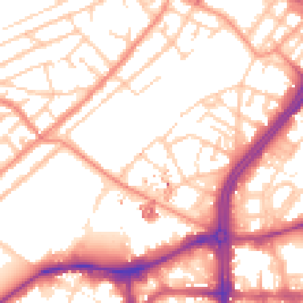 Daytime road noise heatmap for S3 7NZ
