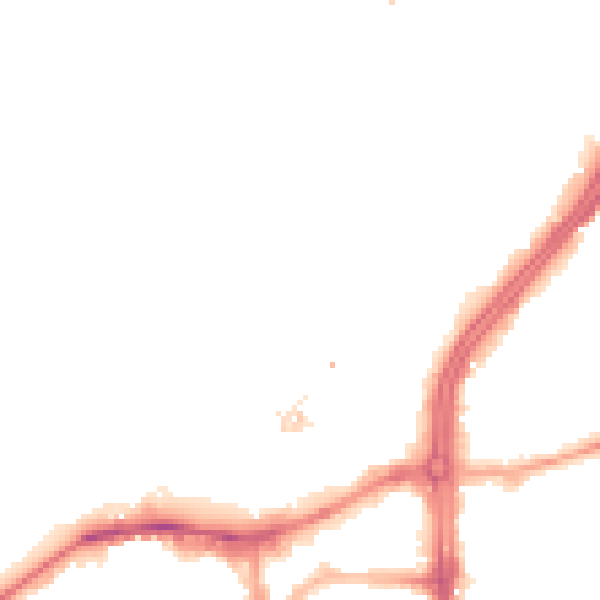 Night-time road noise heatmap for S3 7NZ