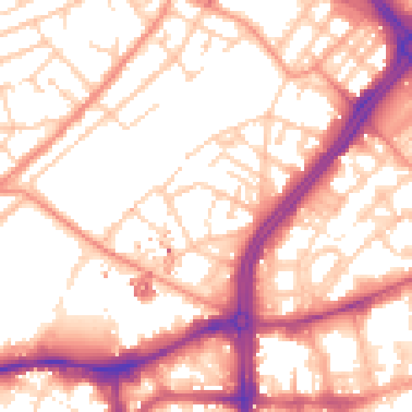 Daytime road noise heatmap for S3 7PE