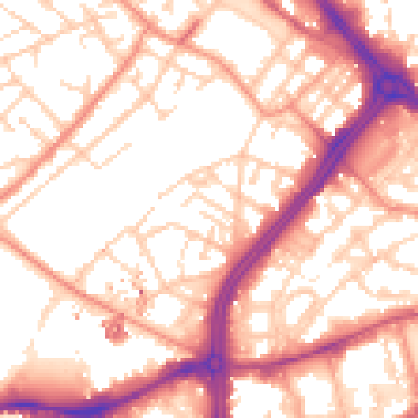 Daytime road noise heatmap for S3 7PL
