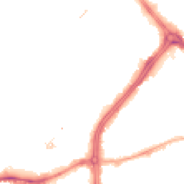 Night-time road noise heatmap for S3 7PL