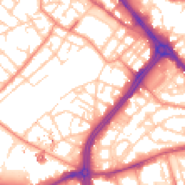 Daytime road noise heatmap for S3 7PP