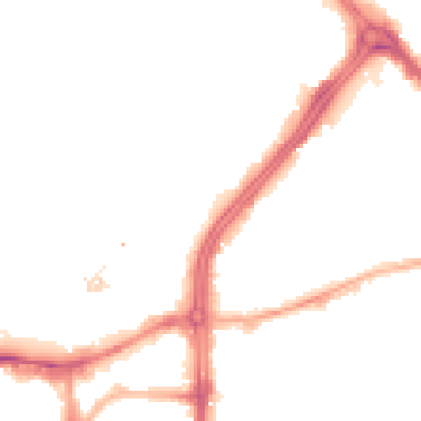 Night-time road noise heatmap for S3 7PR