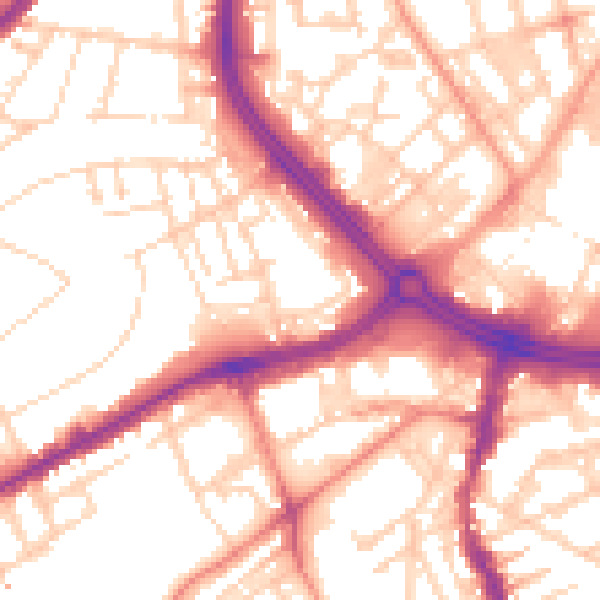 Daytime road noise heatmap for S3 7TT