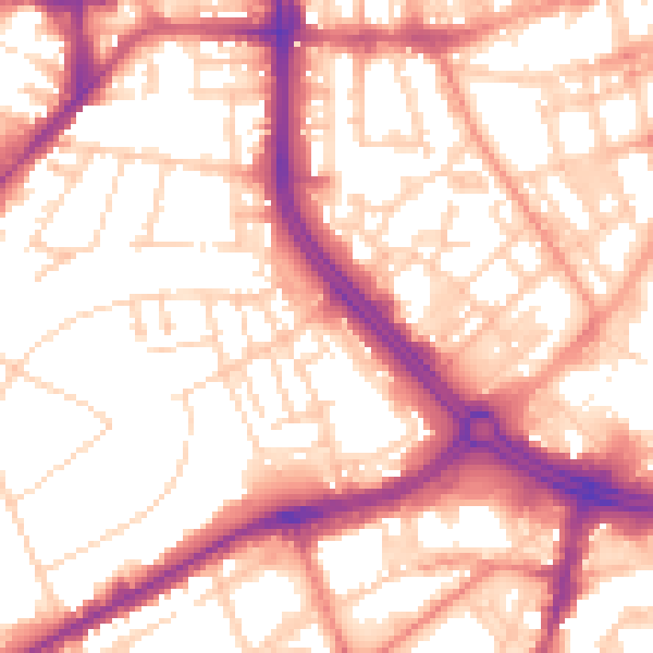 Daytime road noise heatmap for S3 7WT