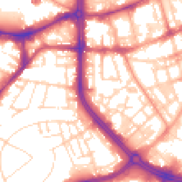 Daytime road noise heatmap for S3 7XA