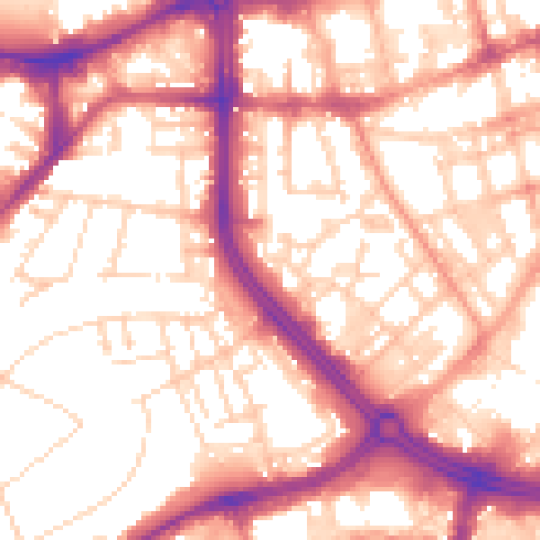 Daytime road noise heatmap for S3 7XB