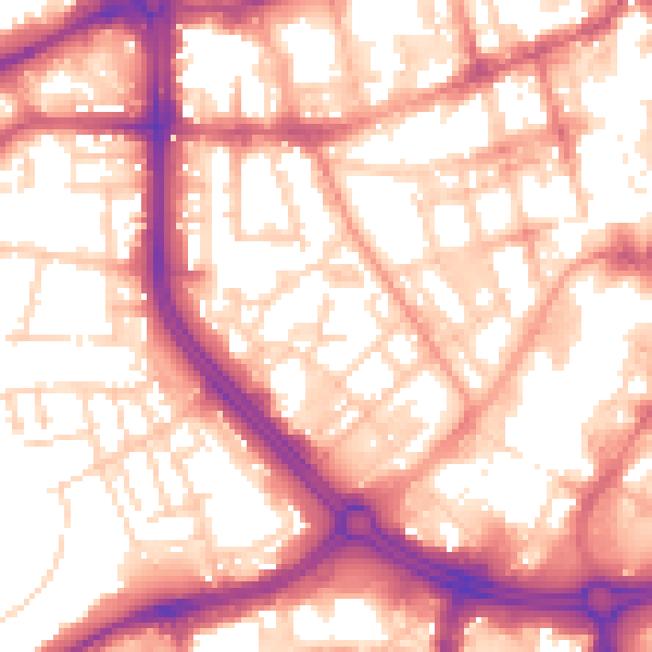 Daytime road noise heatmap for S3 7XF