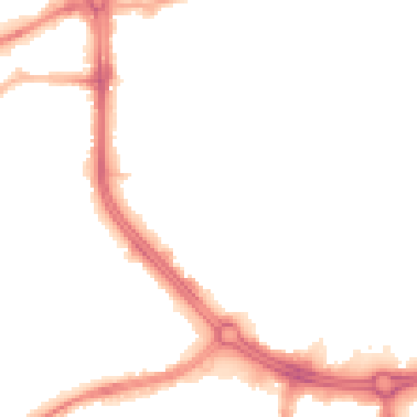 Night-time road noise heatmap for S3 7XF